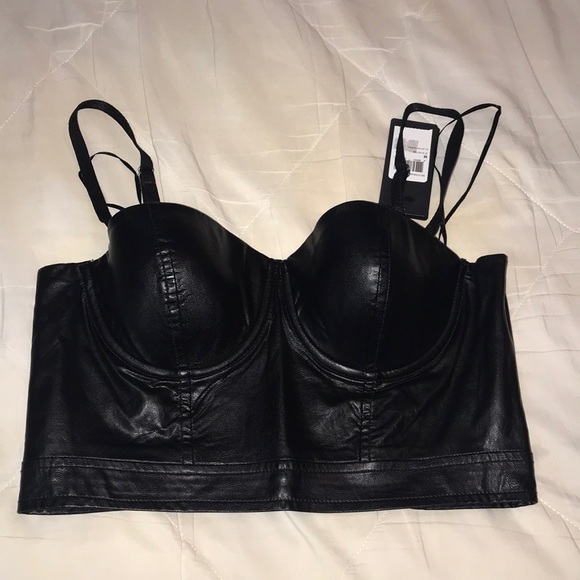 Guess Tops - Guess Los Angeles zip crop bustier ❗️Sale❗️🇺🇸